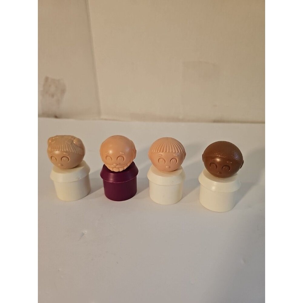 Tuppertoys Tupperware Lot Of 4 Figurineβ 1735 African American Monk Girl Boy